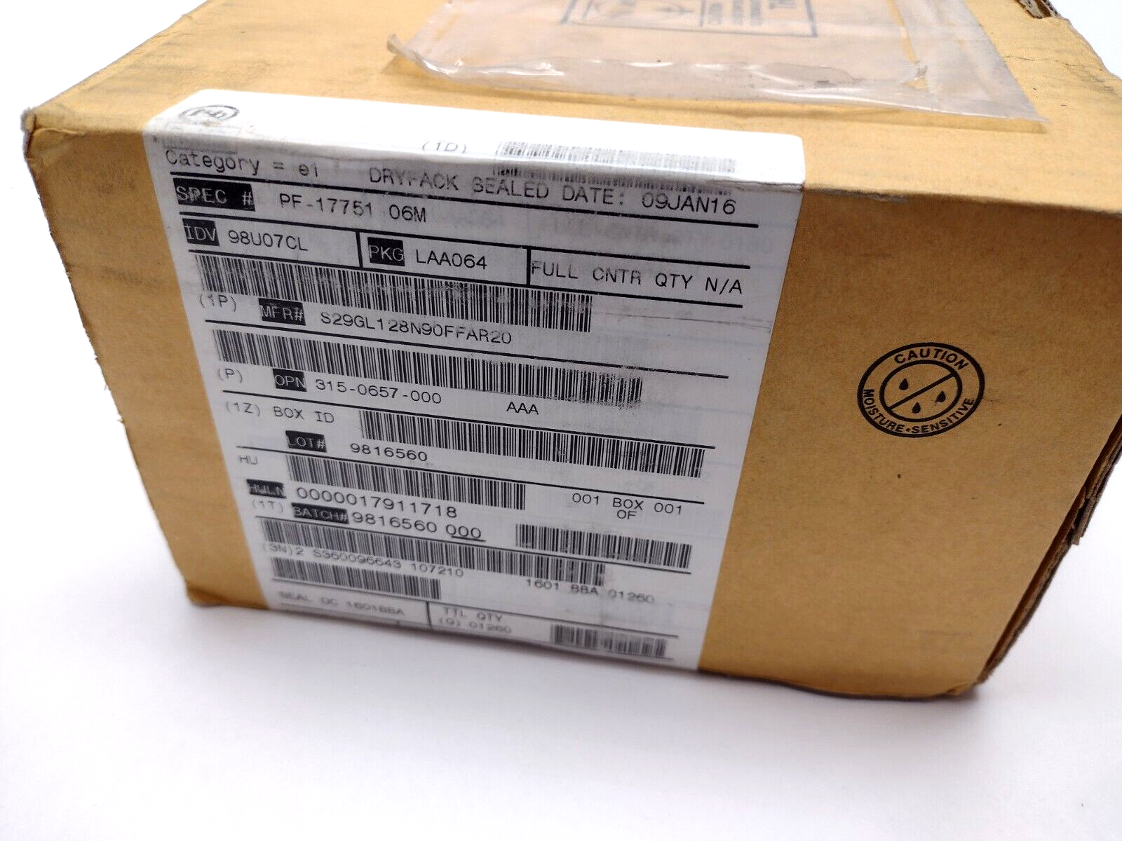 Infineon S29GL128N90FFAR22 IC FLASH 128MBIT PARALLEL 64FBGA NOR Memory 1260 PCS - Maverick Industrial Sales