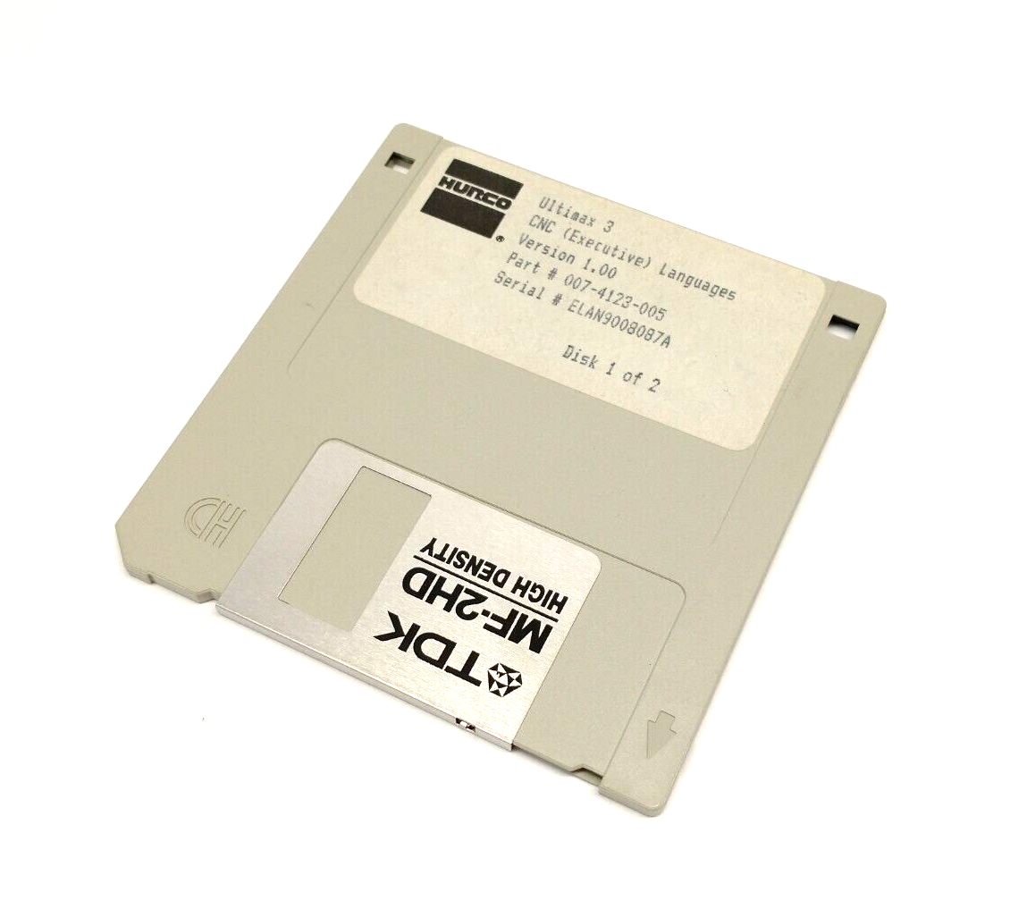 Hurco 007-4123-005 Ver. 1.0 Ultimax 3 CNC Executive Languages Floppy Disc 1 of 2 - Maverick Industrial Sales