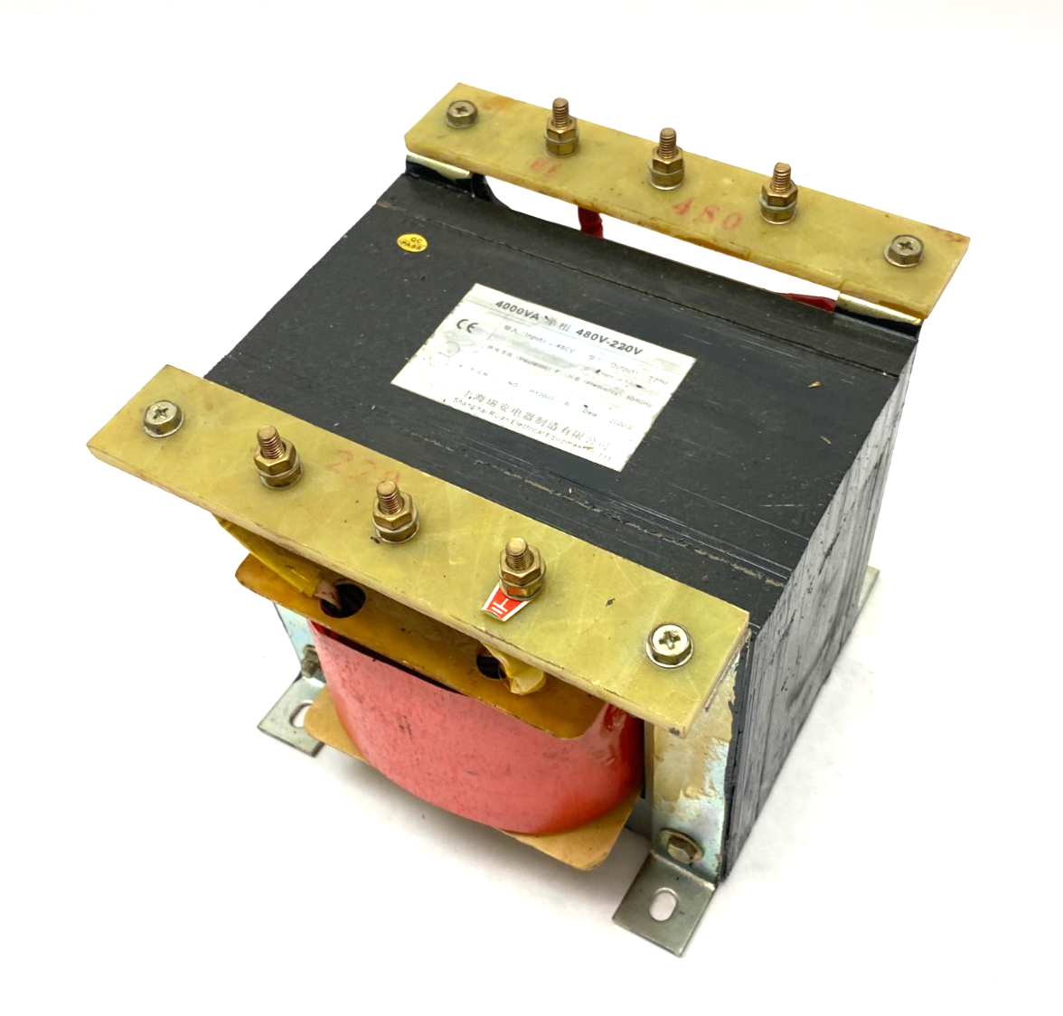 Shang Hai HY2003 Industrial Control Transformer 4000VA 480V Input, 220V Output - Used - Maverick Industrial Sales