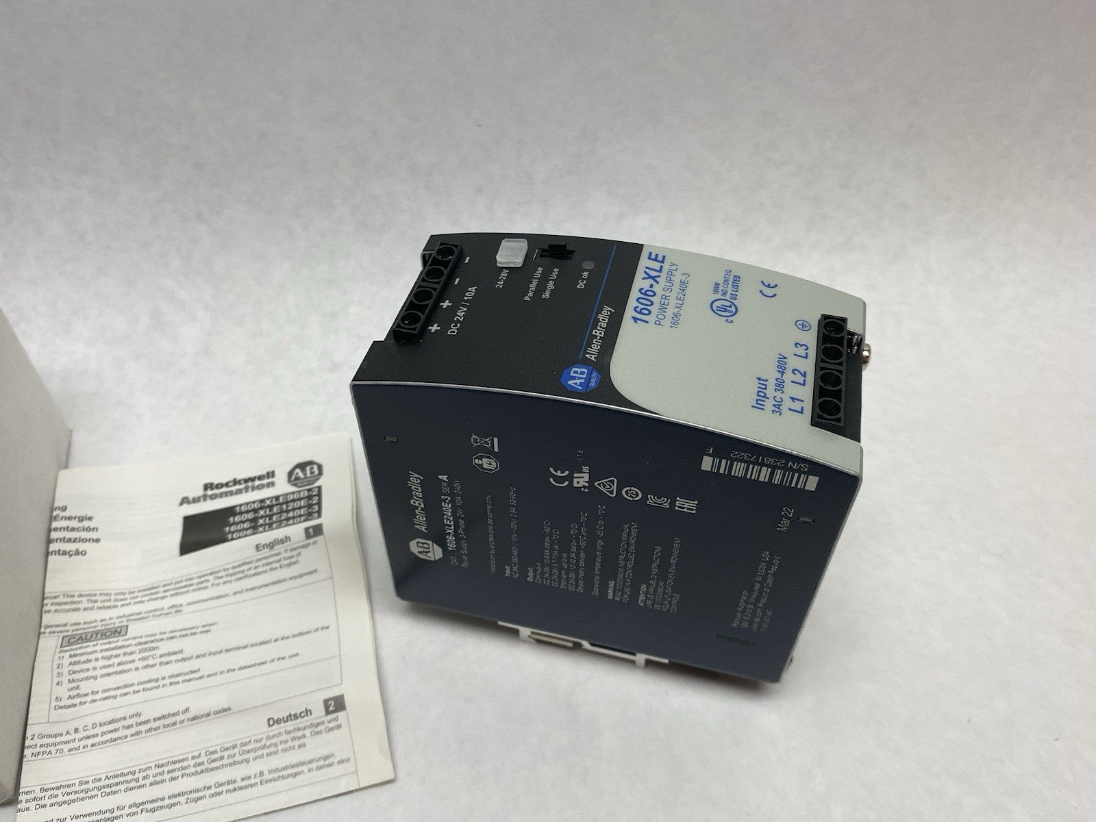 1606-XLE240E-3 | Allen Bradley Ser. A Power Supply 3AC 380-480V Input - New Other - Maverick Industrial Sales