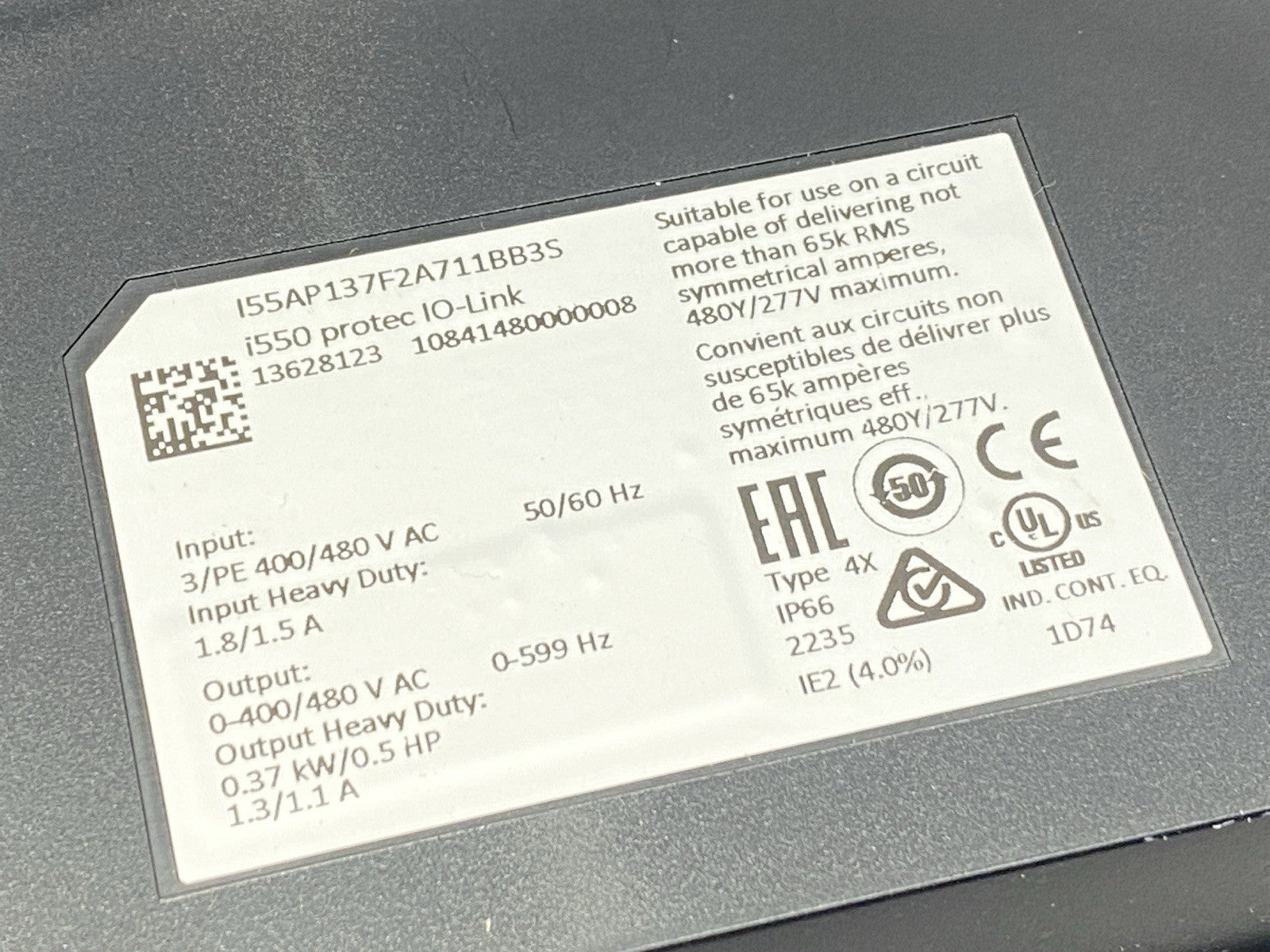 I55AP137F2A711BB3S | Lenze VFD i550 AC Drive 3‑Phase Motor Inverter VOLTAGE FAULT - For parts or not working - Maverick Industrial Sales