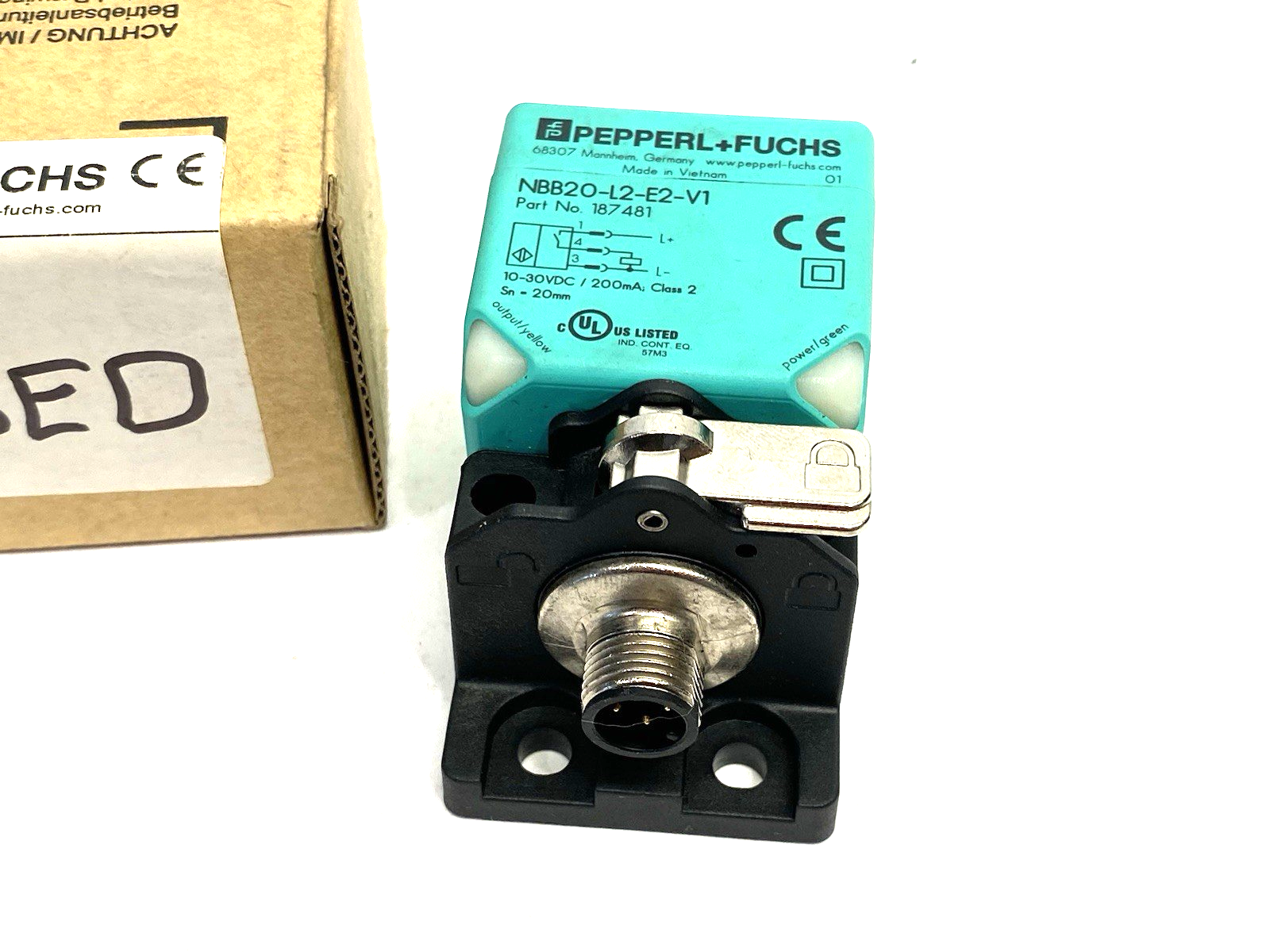NBB20-L2-E2-V1 | Pepperl+Fuchs Inductive Cube Sensor, 4-LEDs, 187481 - Used - Maverick Industrial Sales