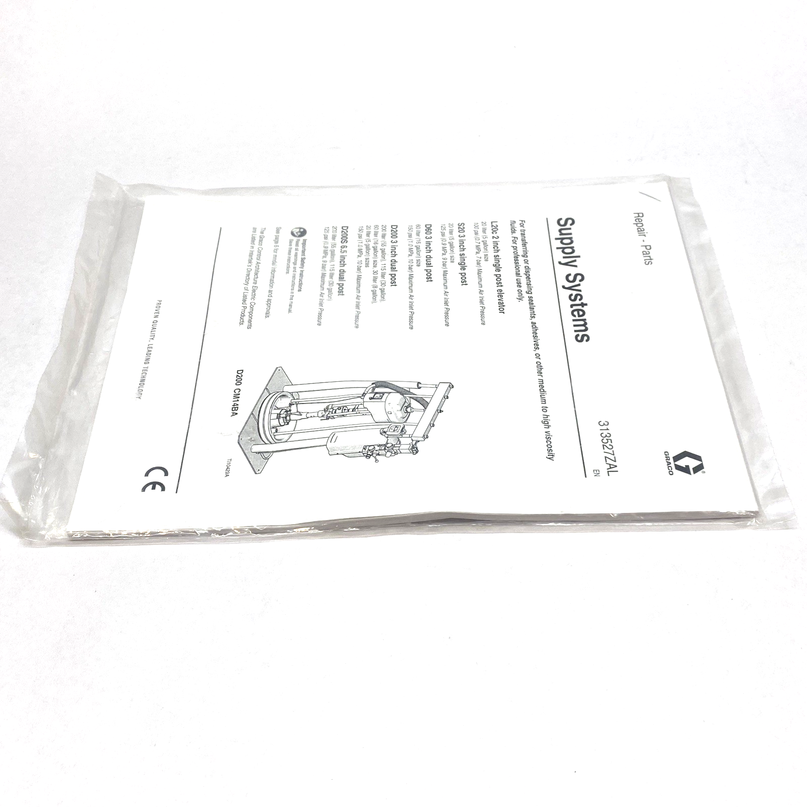 Graco 313527ZAL Repair Kit Manual - Maverick Industrial Sales