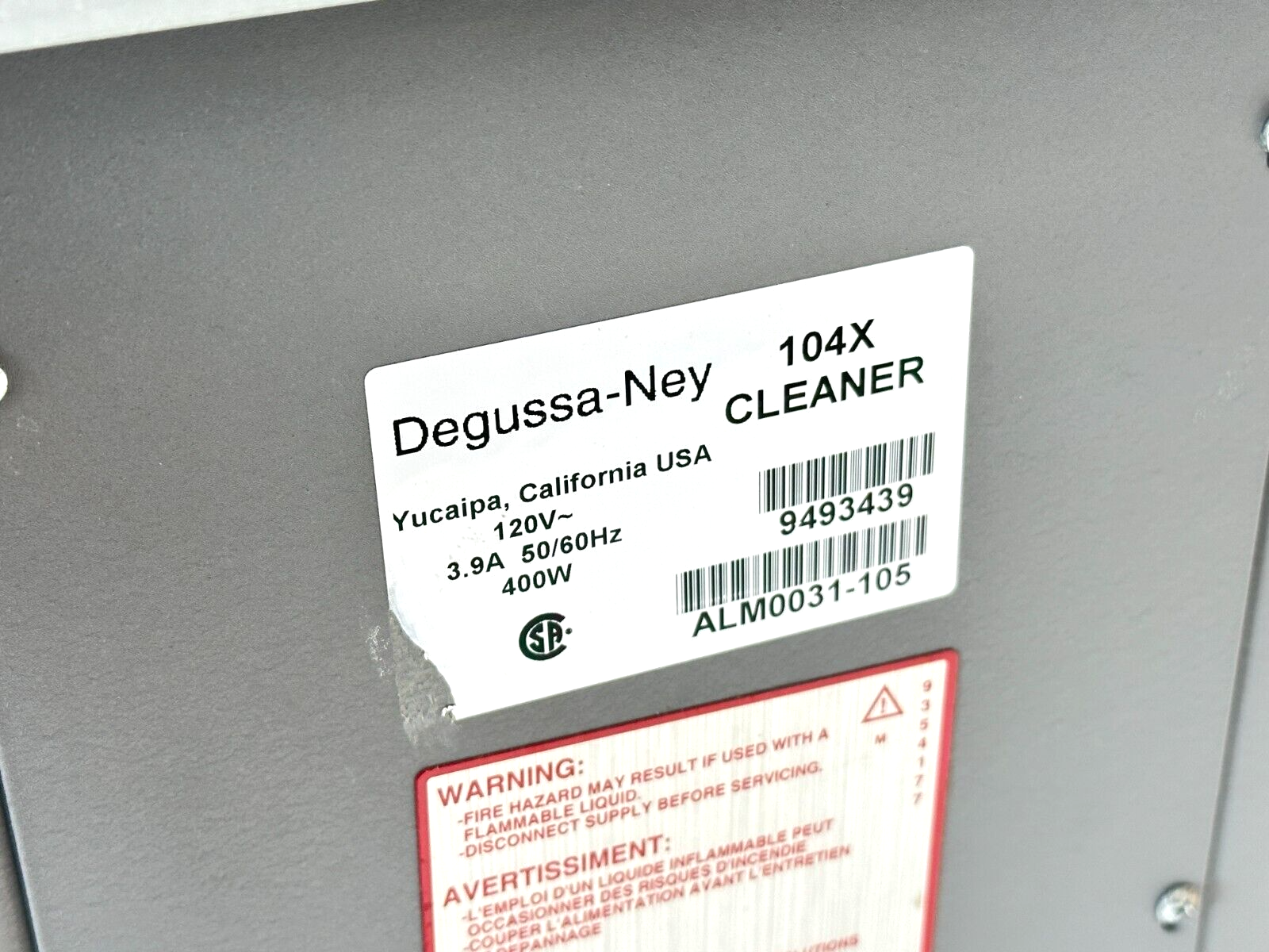 NEY 104X ULTRAsonik Cleaner w/ Adjustable Controls ALM0031-105 - Maverick Industrial Sales
