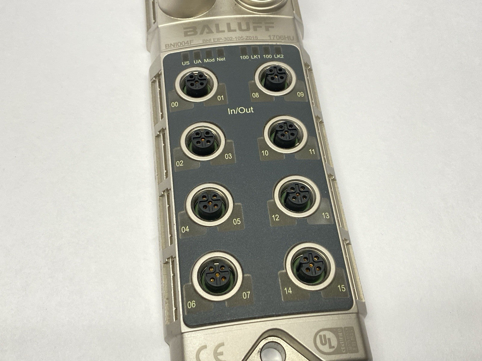 BNI004F | Balluff Ethernet/IP Digital I/O Fieldbus Unit BNI EIP-302-105-Z015 - Used - Maverick Industrial Sales