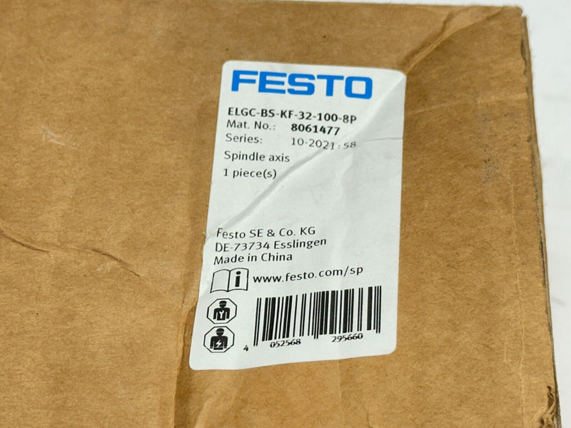 Festo ELGC-BS-KF-32-100-8P Ball Screw Linear Actuator 100mm Stroke 8061477 - Maverick Industrial Sales