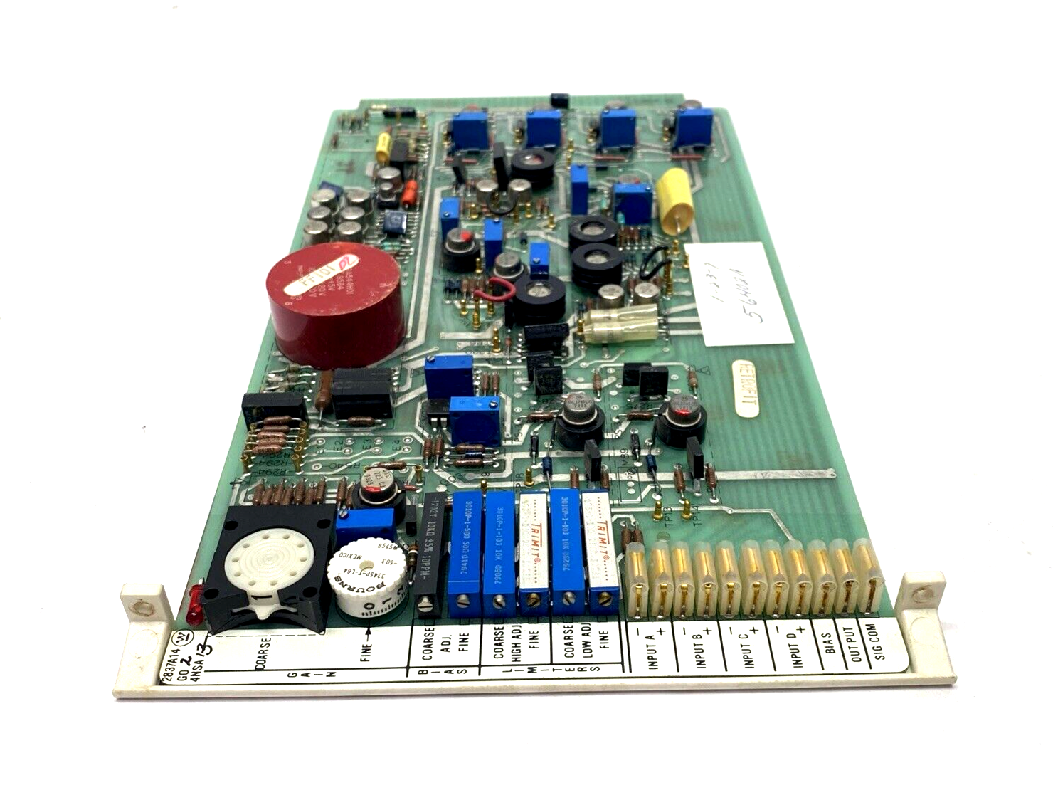 Westinghouse 2837A14 G02 4NSA Summing Amplifier Card PCB, 7300 Module - Maverick Industrial Sales