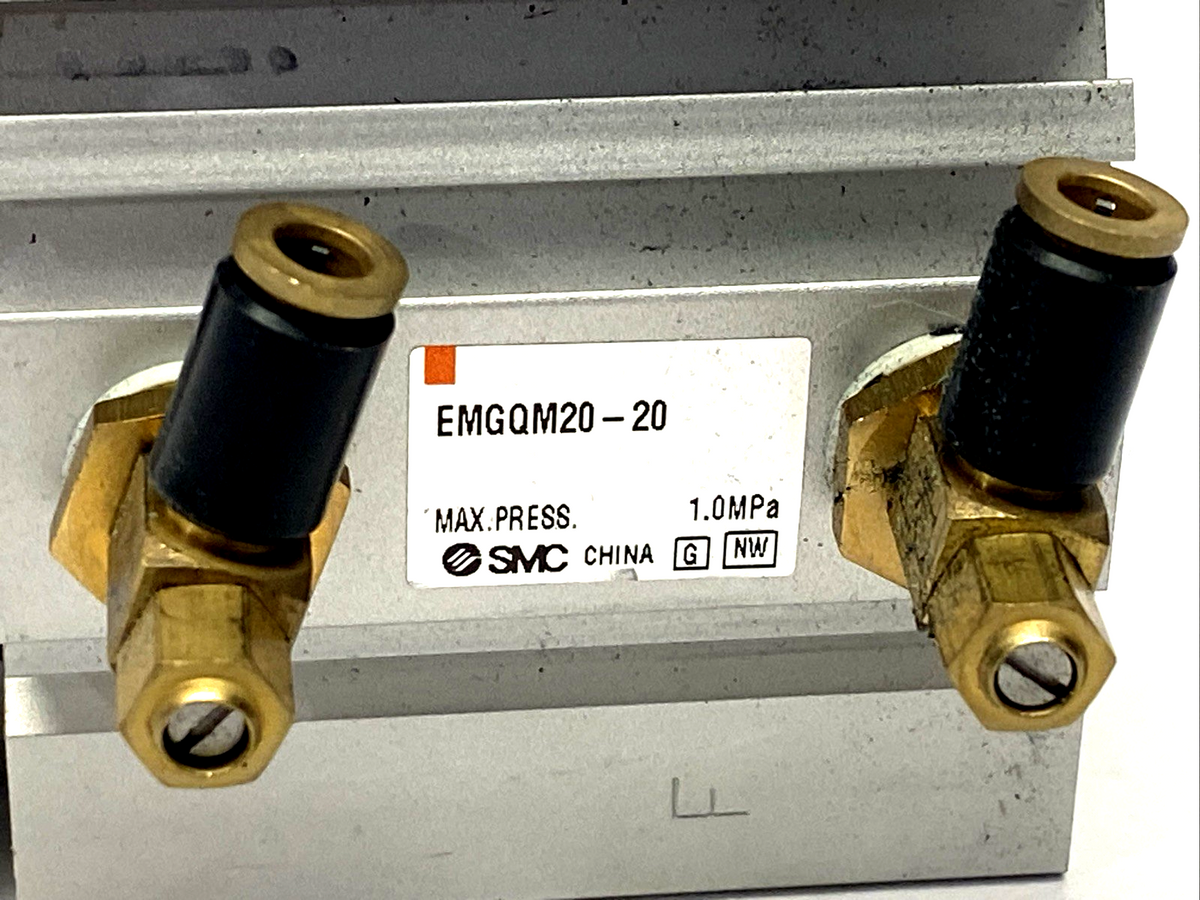 SMC EMGQM20-20 Pneumatic Guide Cylinder, European, 20mm Bore 20mm Stroke - Maverick Industrial Sales