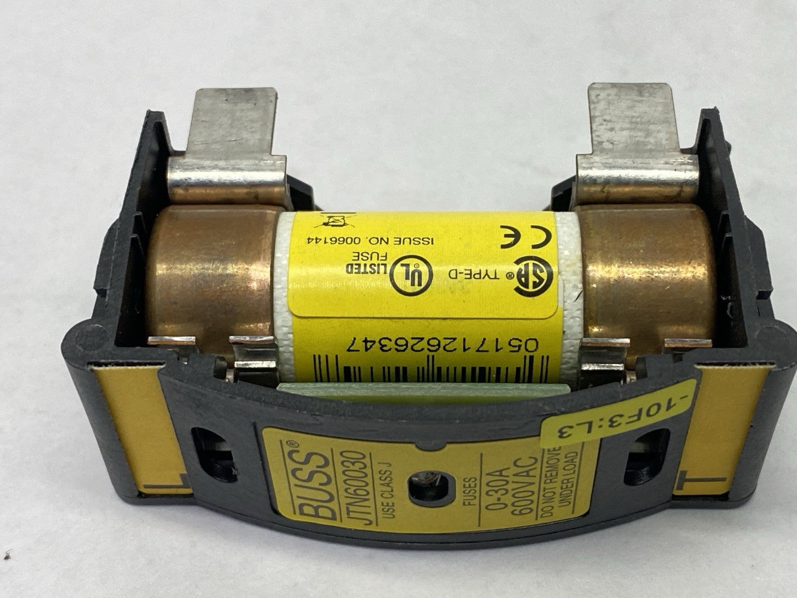 Bussmann JTN60030 Fuse Block Class J 30A 600VAC w/ Low-Peak LPJ-25SPI Fuse - Maverick Industrial Sales