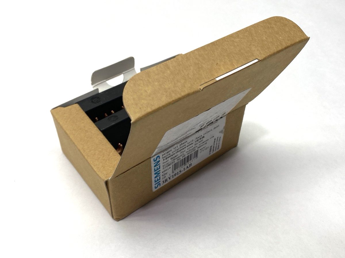 3RV1915-1AB | Siemens Busbar 3-Phase Modular Spacing 45mm for 2 Switches PKG OF 10 - New – Open box - Maverick Industrial Sales