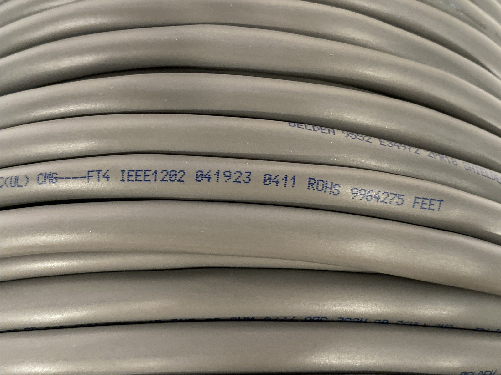 Belden 9552 2PR18 18 AWG 2 Pair Overall Shielded Tray Cable, 300V Gray 10 FEET - Maverick Industrial Sales