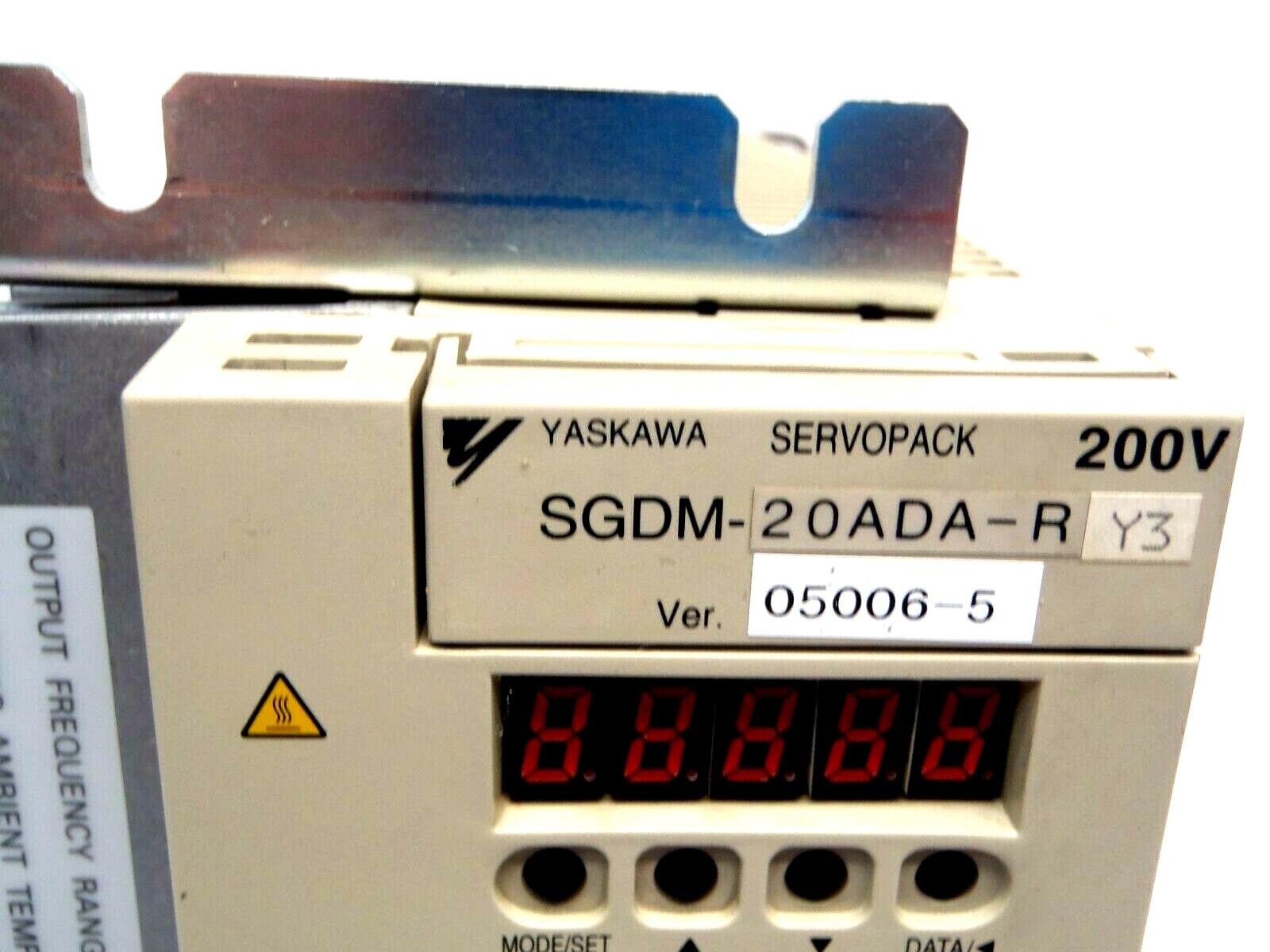 Yaskawa SGDM-20ADA-RY3 AC Servo Amplifier 12 Amp 3 Phase 200-240VAC - Maverick Industrial Sales