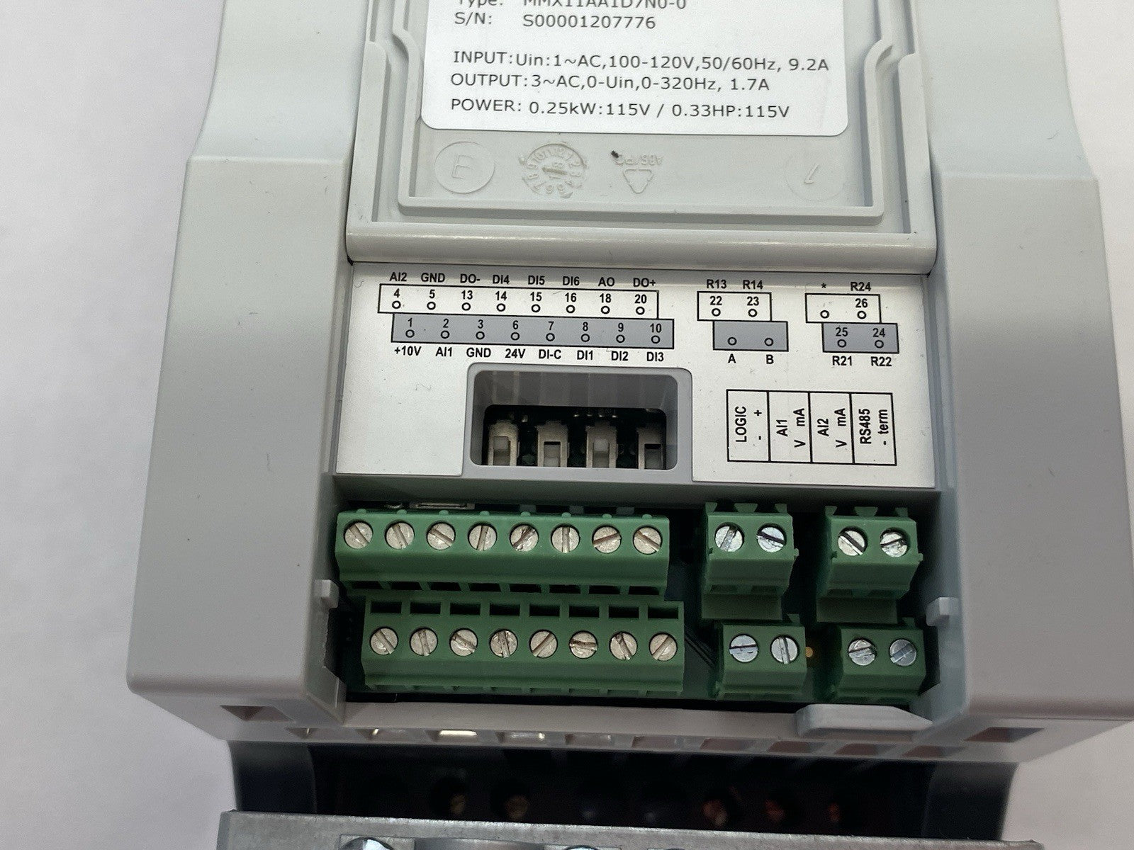 MMX11AA1D7N0-0 | Eaton M-Max Series Adjustable Frequency AC Drive, FS2 frame - Used - Maverick Industrial Sales