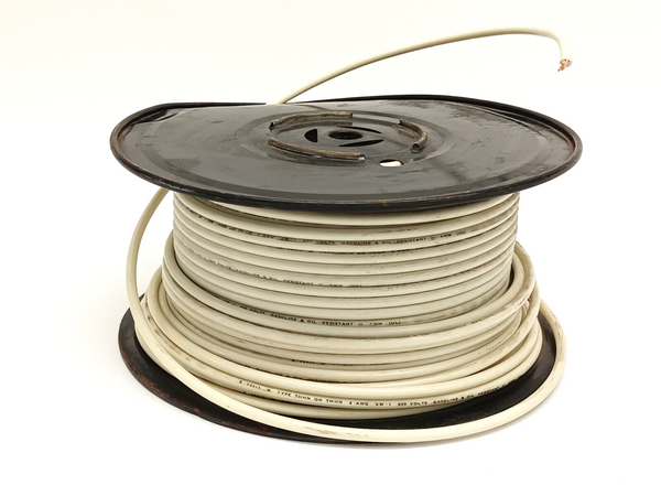 8 AWG 600V Stranded White Wire Type THHN Or THWN Gasoline & Oil Resistant 20' FT - Maverick Industrial Sales