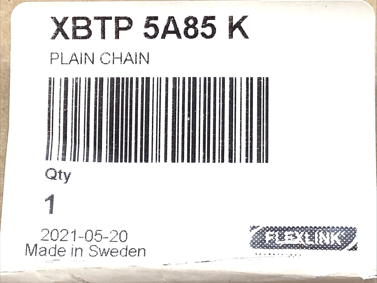 Flexlink XBTP 5A85 K Plain Chain Conveyor Chain 5m - Maverick Industrial Sales