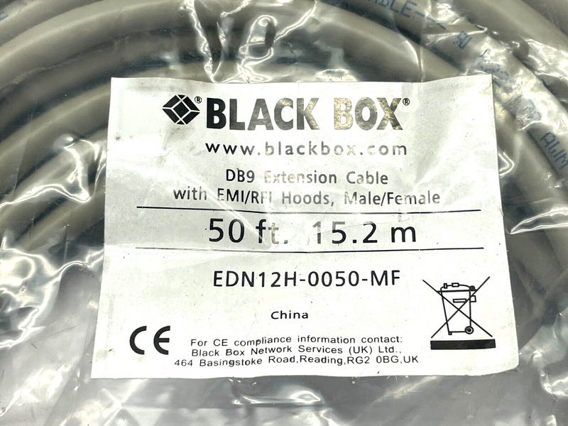 Black Box EDN12H-0050-MF DB9 Extension Cable 50ft Length - Maverick Industrial Sales