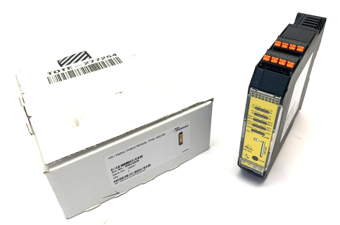 Bihl+Wiedemann BWU2836 ASi Safety Output Module IP20 8SO/8I 18947 - Maverick Industrial Sales