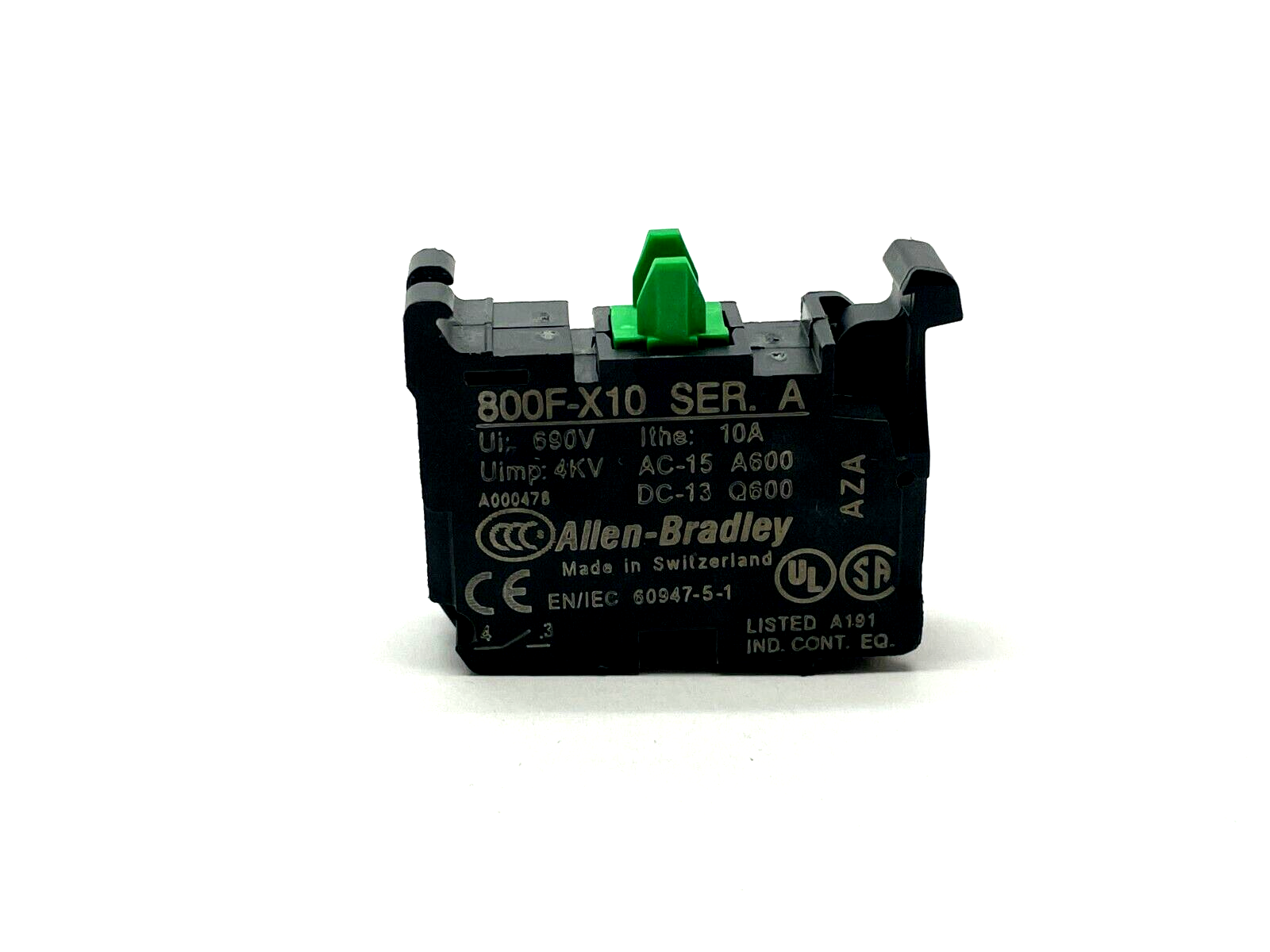 Allen Bradley 800F-X10 Ser. A Contact Block 600V 10A LOT OF 5 - Maverick Industrial Sales