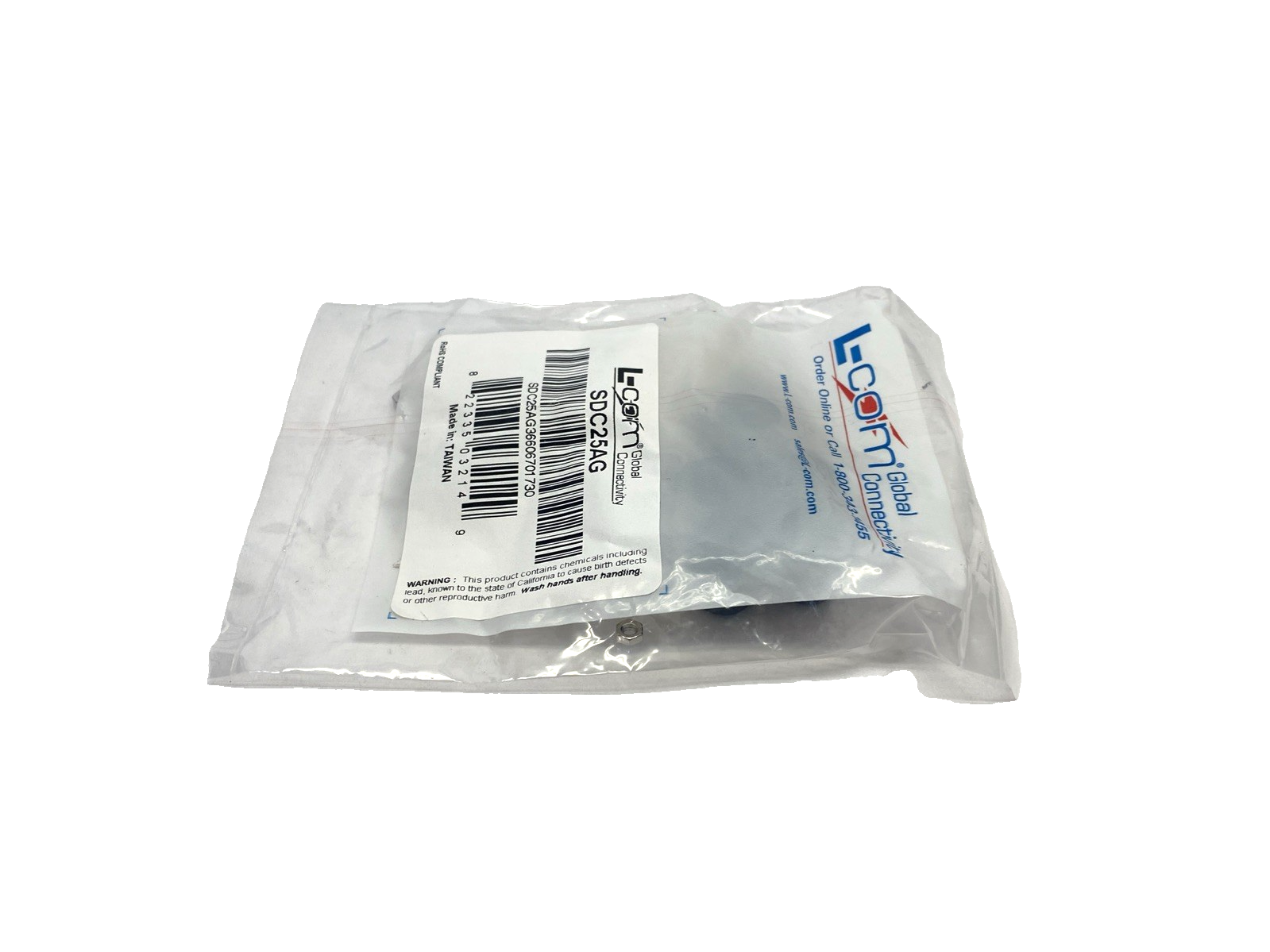 SDC25AG | L-Com Assembled D-Sub Hood Kit, DB25/HD44 Metal - New - Maverick Industrial Sales