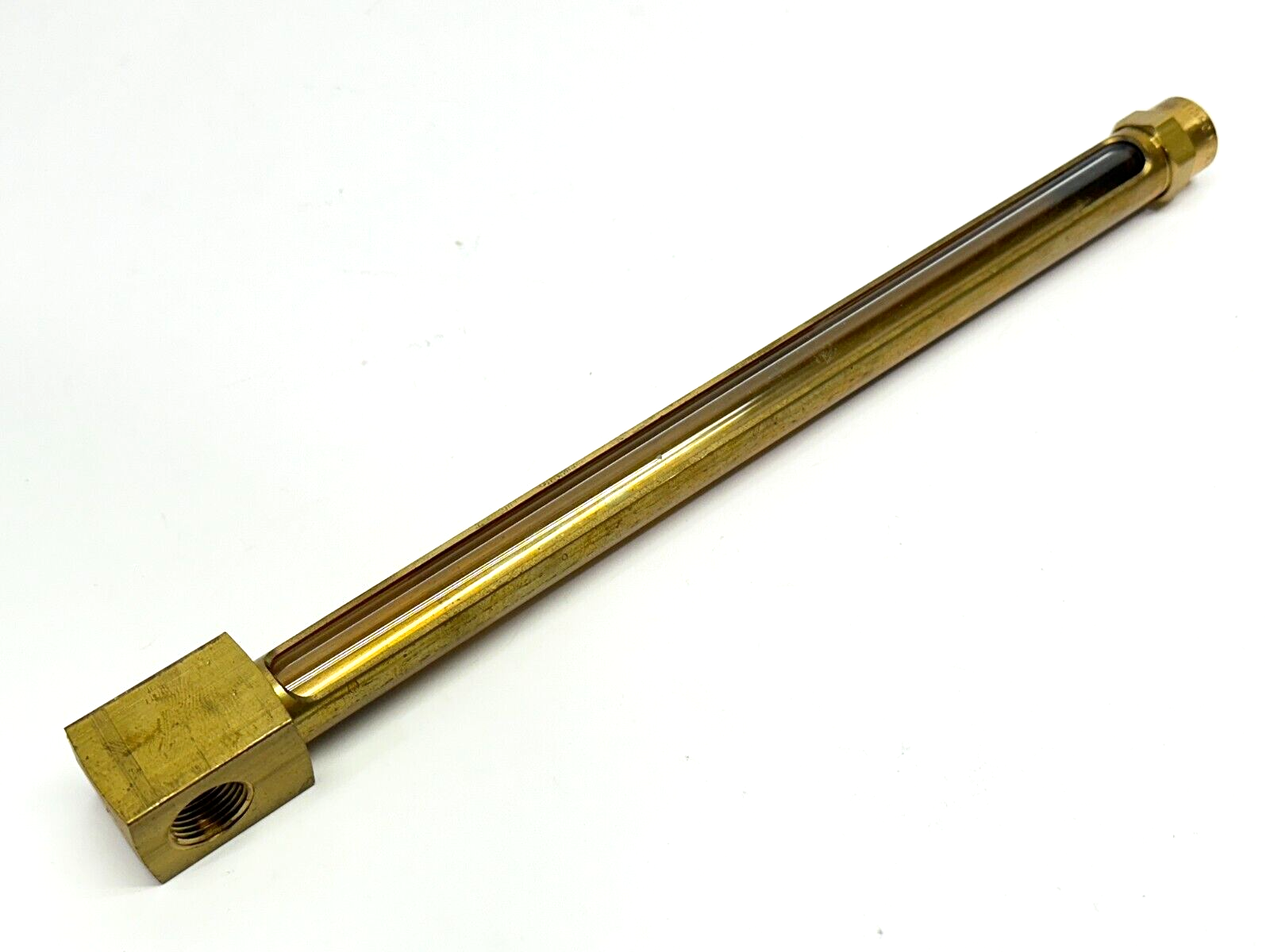 Trico Female Elbow Liquid Level Gauge w/ Closed System Top Cap 5/8" NPT 1/2" NPT - Maverick Industrial Sales