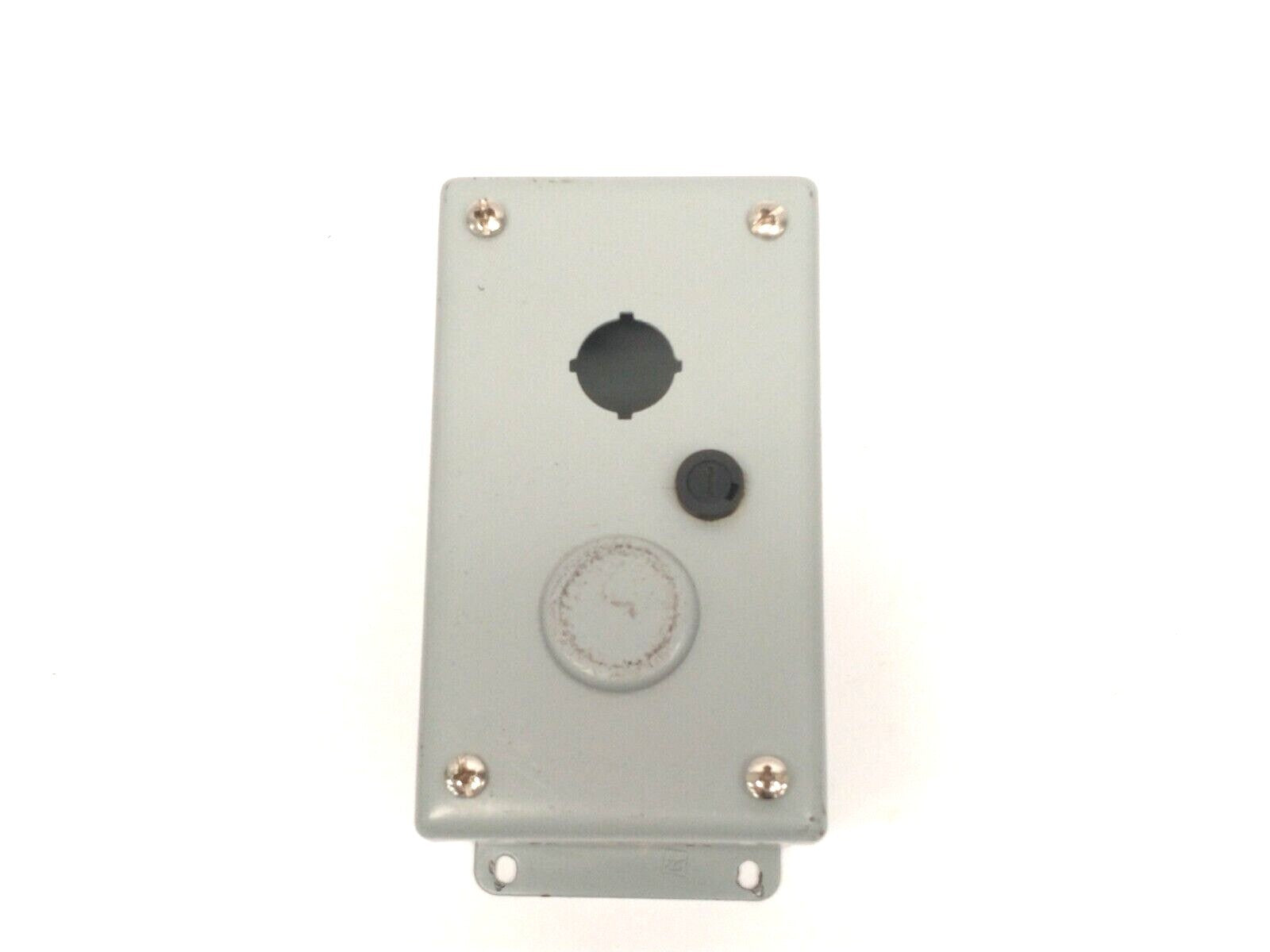 E2PBG | Hoffman Type 12 Pushbutton Enclosure 2PBx22.5mm 5.75" x 3.25" x 2.75" Gray - Used - Maverick Industrial Sales