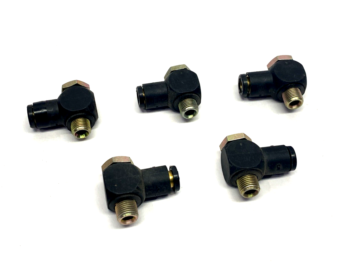 3118 06 10 | Legris Male Swivel Banjo Elbow Push-In Fitting 6mm Tube OD x 1/8 5-PK - New – Open box - Maverick Industrial Sales