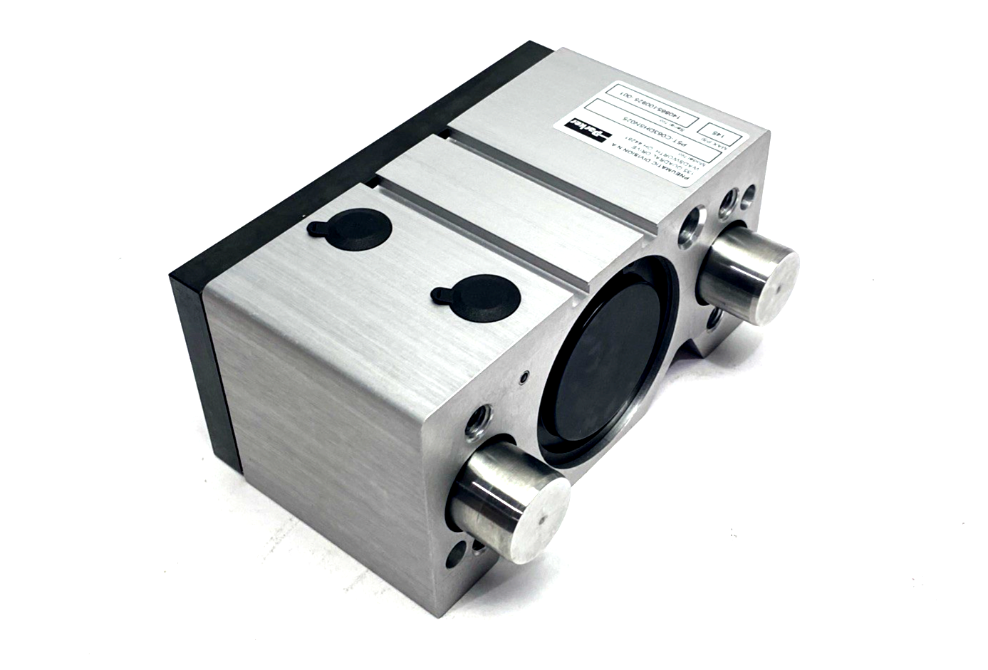 P5T-C063DHSN025 | Parker Pneumatic Guided Cylinder 145 PSI 63mm Bore 25mm Stroke - New – Open box - Maverick Industrial Sales