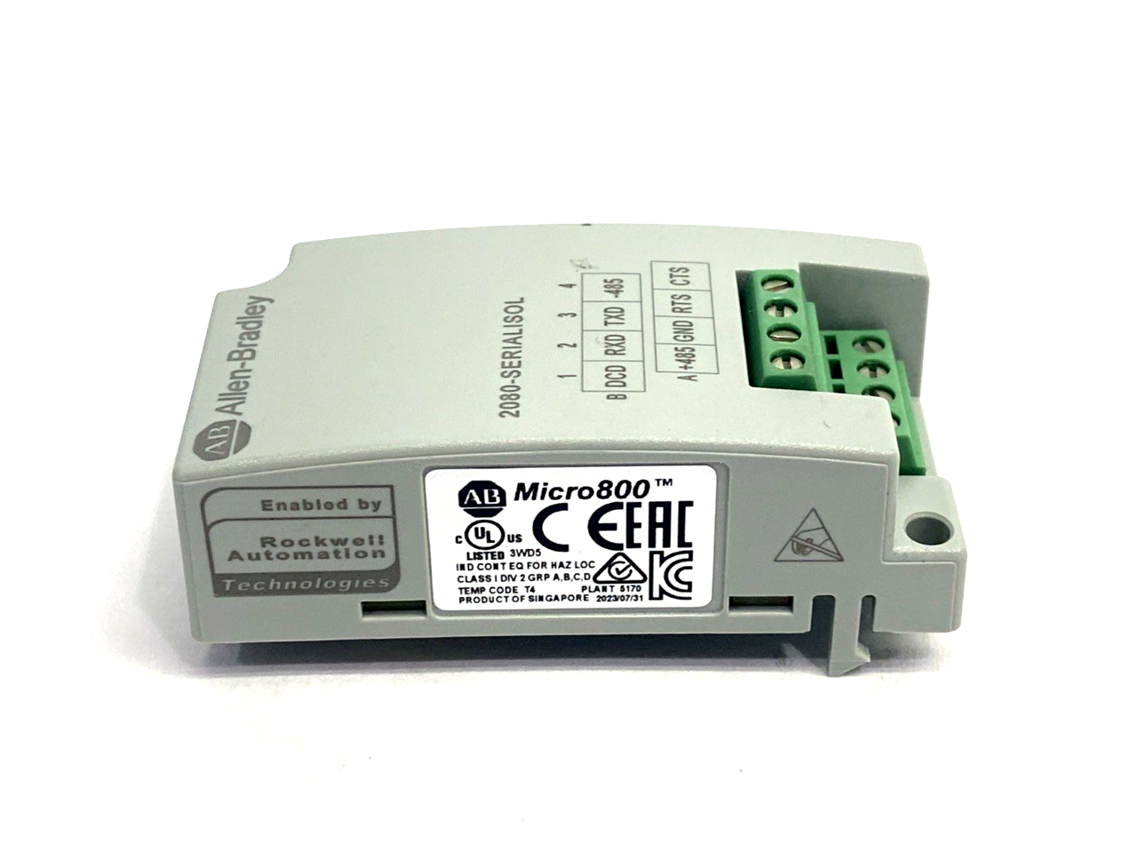 2080-SERIALISOL | Allen Bradley Ser. A Micro800 Isolated Serial Port Plug-In - Used - Maverick Industrial Sales