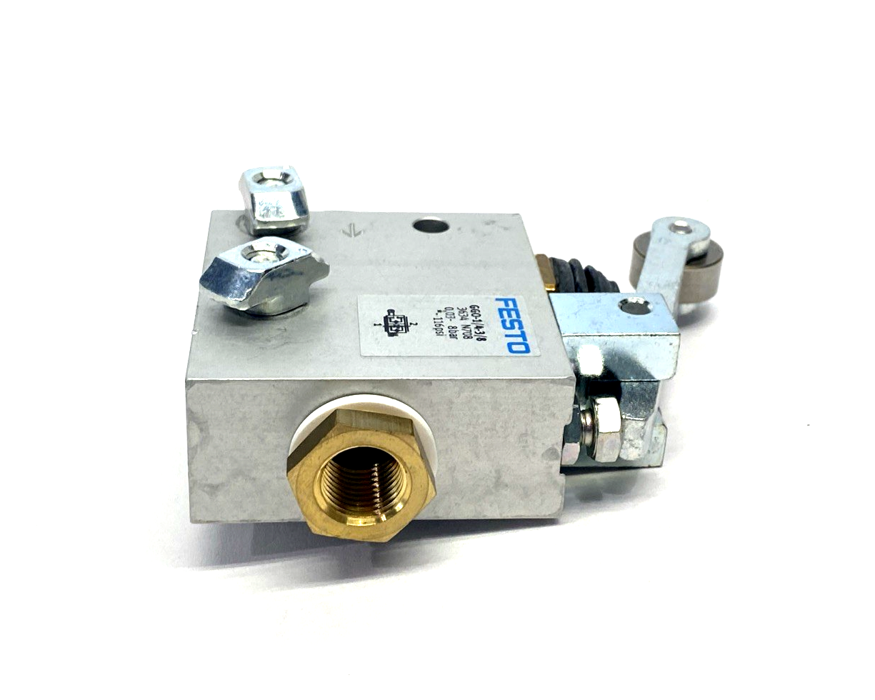 Festo GGO-1/4-3/8 One-Way Flow Control Valve, Roller Lever G1/4 3634 - Maverick Industrial Sales