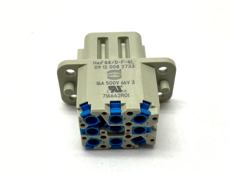Harting 09120082733 Compact Connector Han Q8/0-F-QL 20-14 AWG - Maverick Industrial Sales