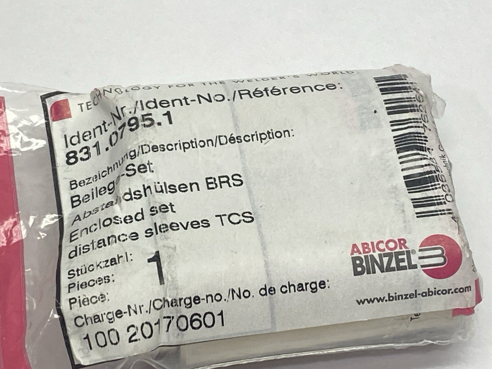 831.0795.1 | Abicor Binzel Distance Sleeve TCS - New – Open box - Maverick Industrial Sales
