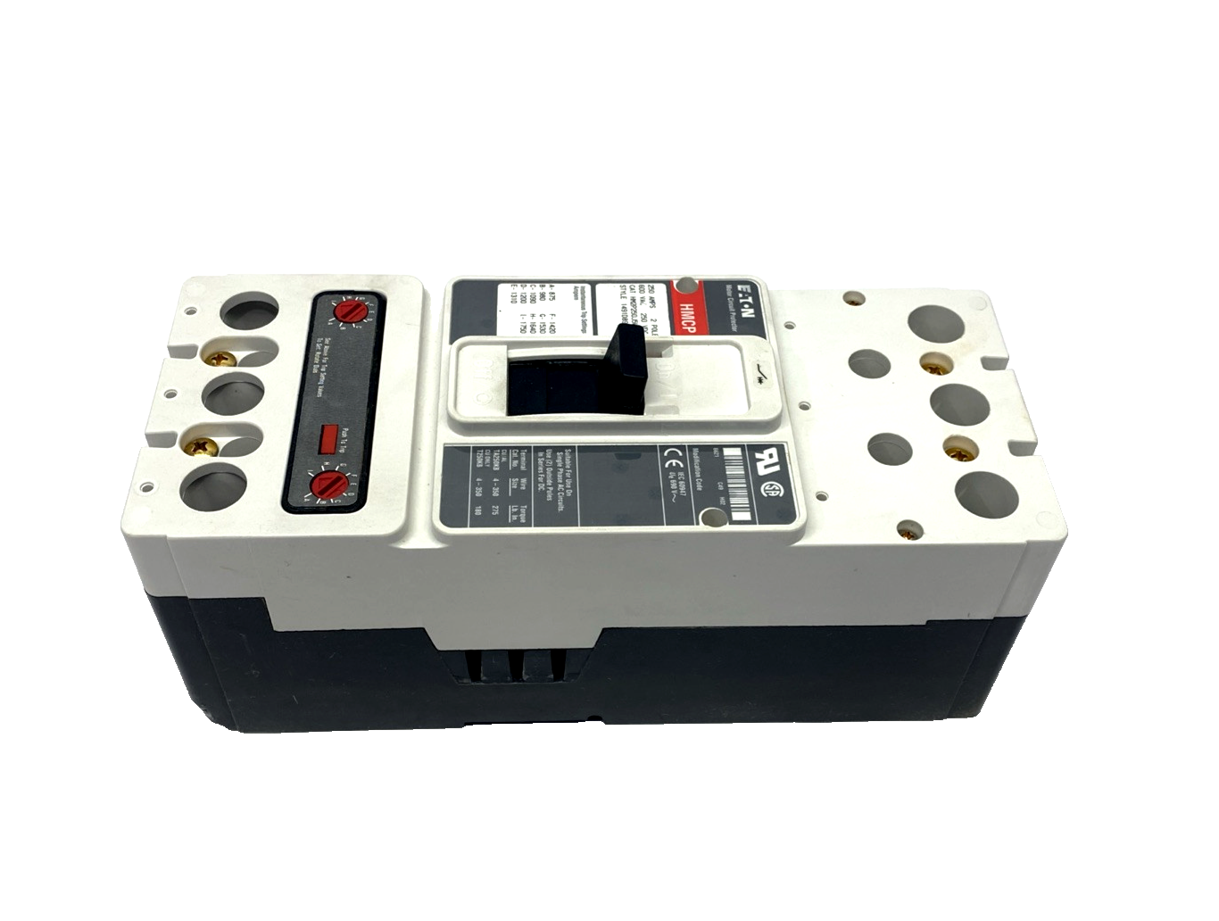 Eaton HM2P250J5W Series C Motor Circuit Protector 250A 600VAC CHIPPED CORNER - Maverick Industrial Sales