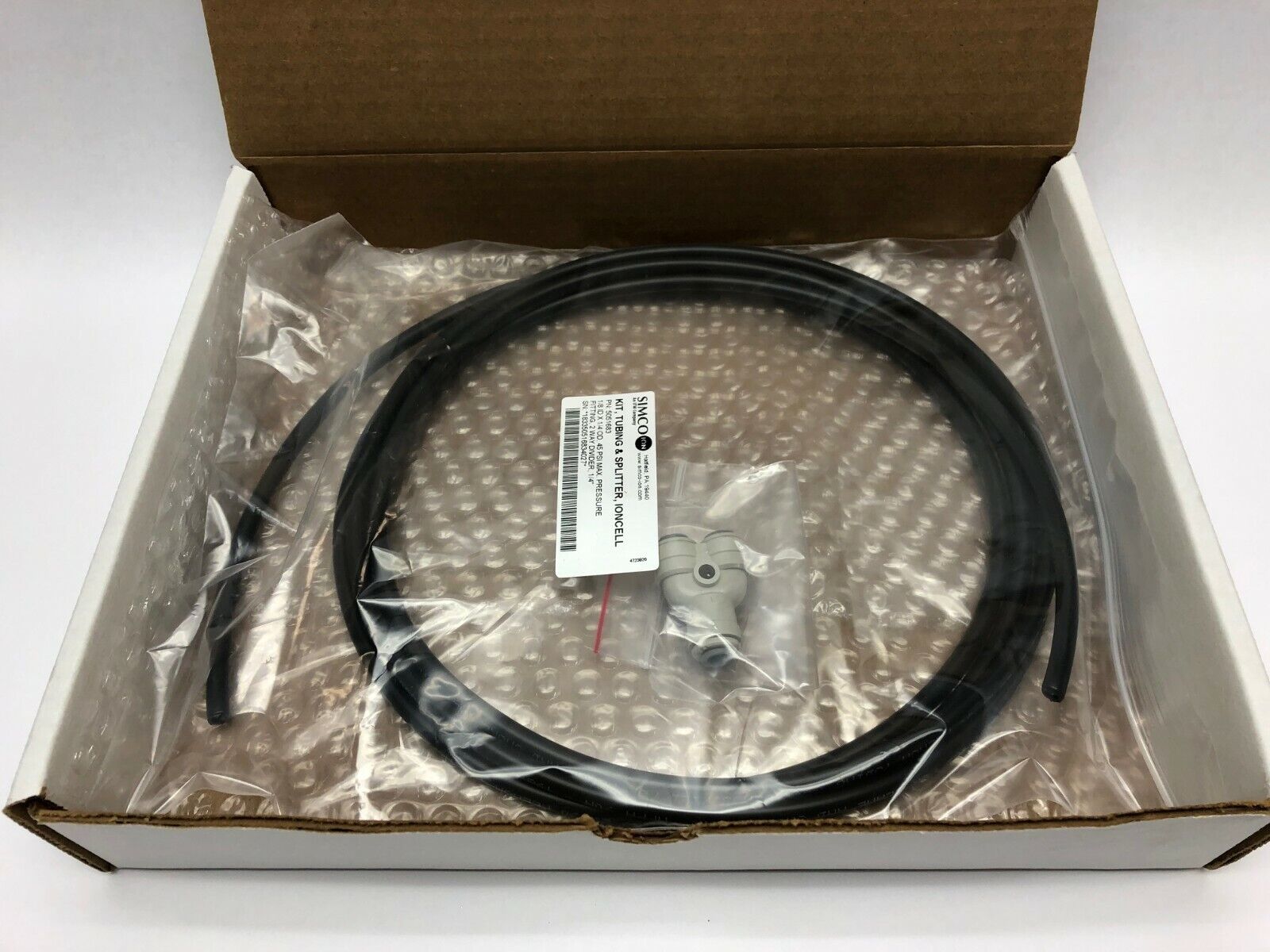 Simco Ion 5051683 Ioncell Tubing & Splitter Kit, 1/8 ID x 1/4 OD, 45 PSI Divider - Maverick Industrial Sales