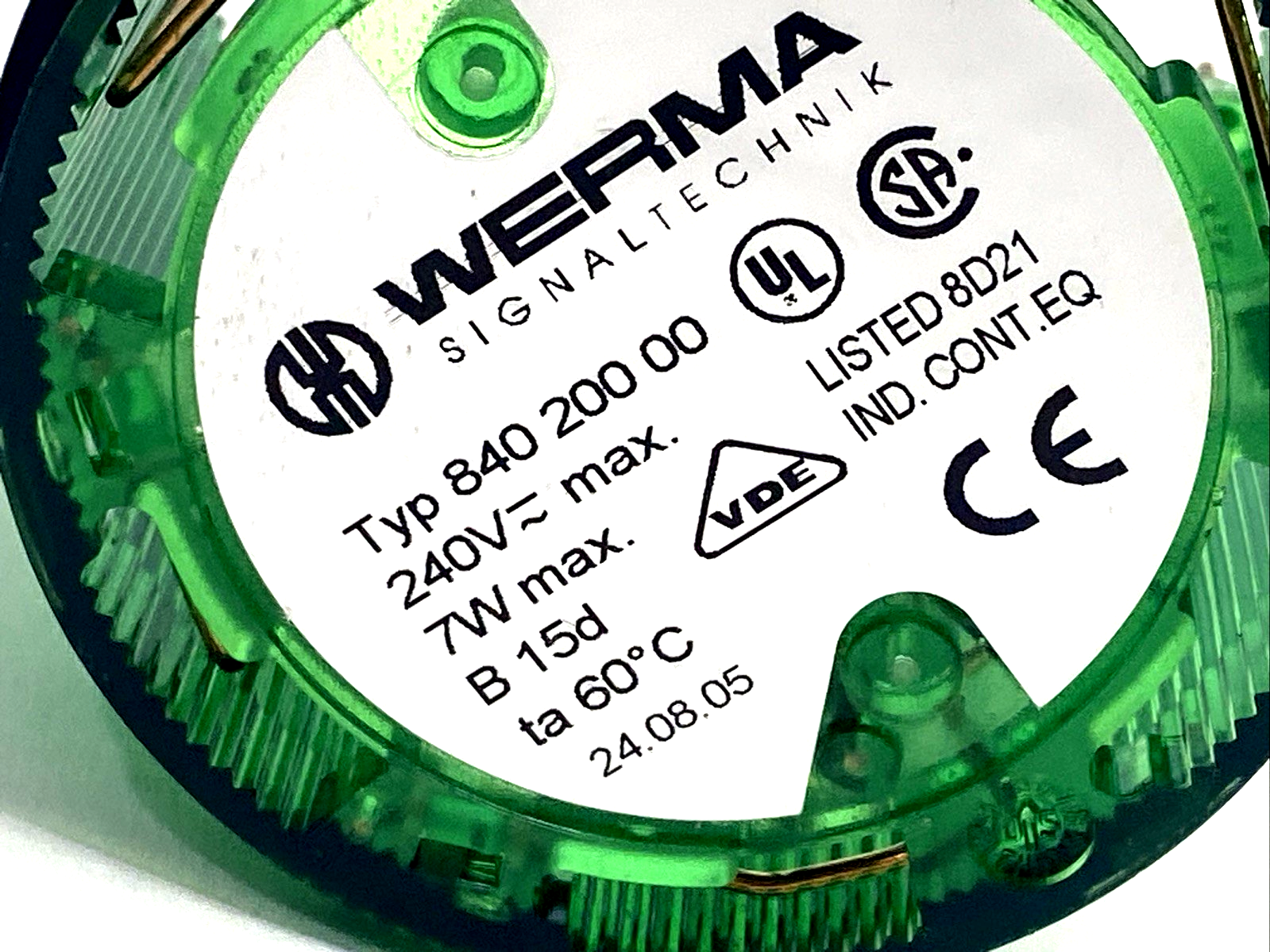 Werma 84020000 Stack light Module, Green, 70 Series 240V 7W - Maverick Industrial Sales