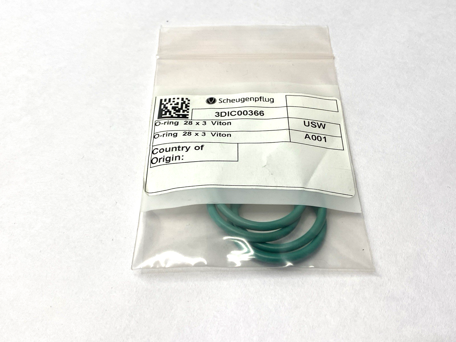 Scheugenpflug 3DIC00366 O-Ring 28mm X 3mm Viton LOT OF 9 - Maverick Industrial Sales