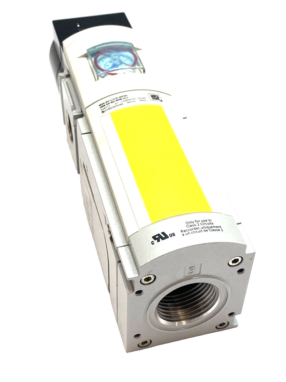 Festo 548713 MS6-SV-1/2-C-10V24-S-WP Valve w/ 701609 0–16 Bar Gauge - Maverick Industrial Sales