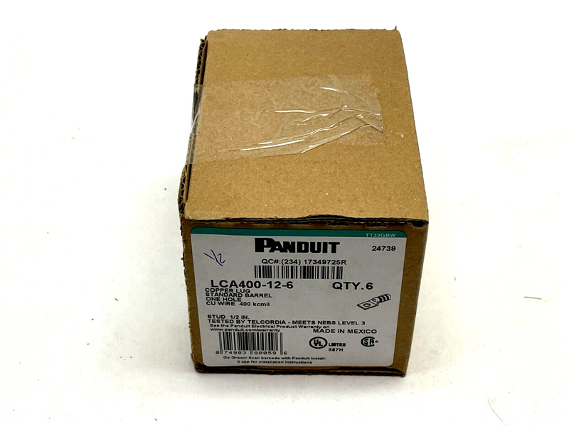 Panduit LCA400-12-6 Copper Lug PKG OF 6 - Maverick Industrial Sales