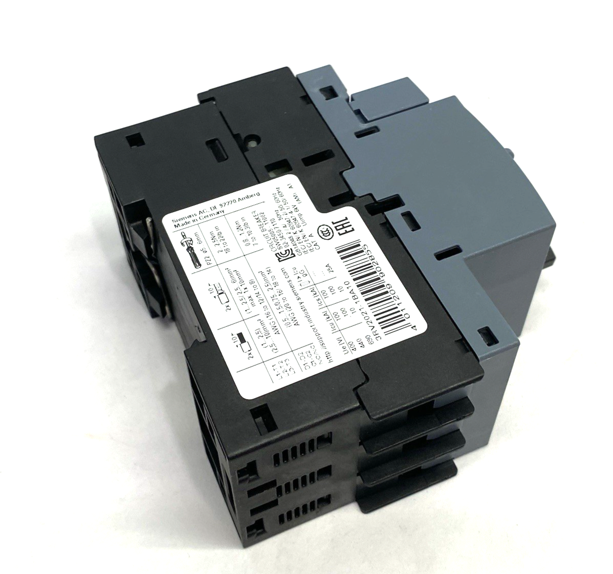 Siemens 3RV2021-1BA10 SIRIUS Motor Protection Circuit Breaker Size S00 - Maverick Industrial Sales