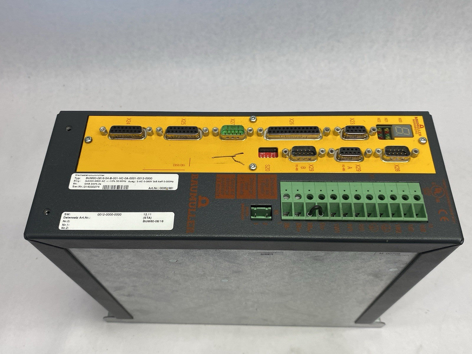Baumüller BUM60-0816-54-B-001-VC-0A-0001-0012-0000 Servo Drive 3-Phase 351981 - Maverick Industrial Sales