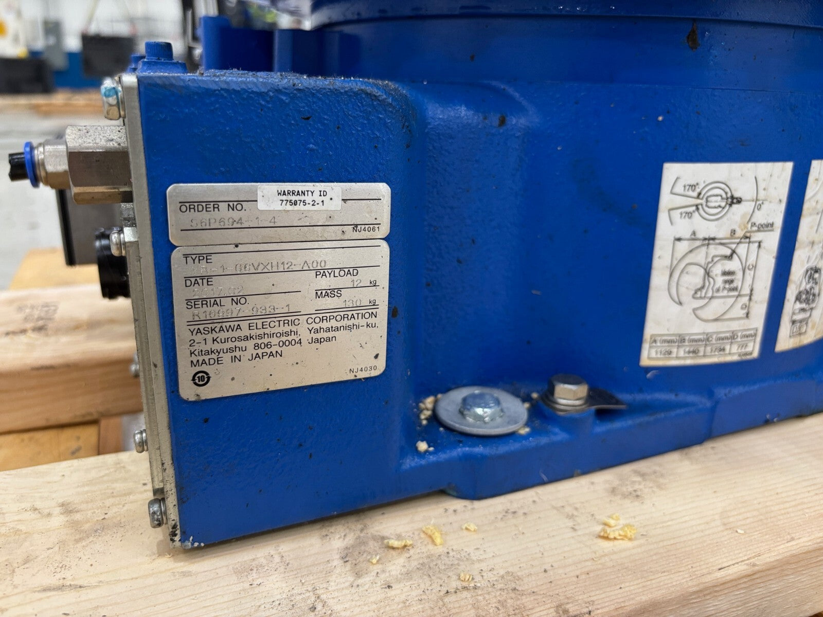 Yaskawa YR-1-06VXH12-A00 Robot System, YRC1000 / GP12 Controller ERAR-1000, 2017 - Maverick Industrial Sales
