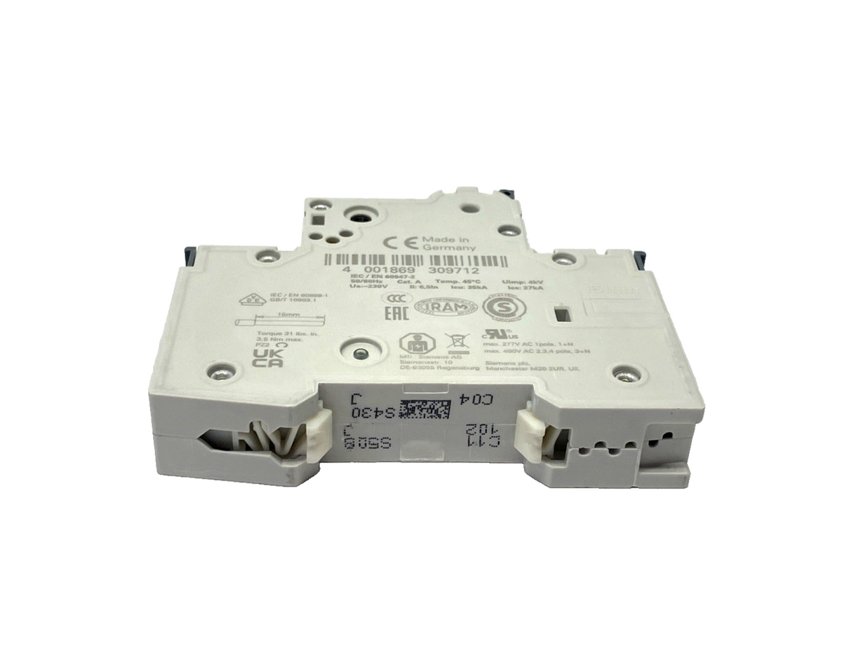 5SY4111-7 | Siemens Miniature Circuit Breaker 230/400V 10kA, 1-Pole, C-Trip, 5A - New – Open box - Maverick Industrial Sales
