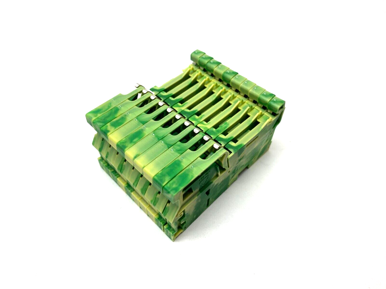 Wago 769-257 CAGE-CLAMP Ground Carrier Terminal Block 4mm 2-Cond/1-Pin PKG OF 10 - Maverick Industrial Sales