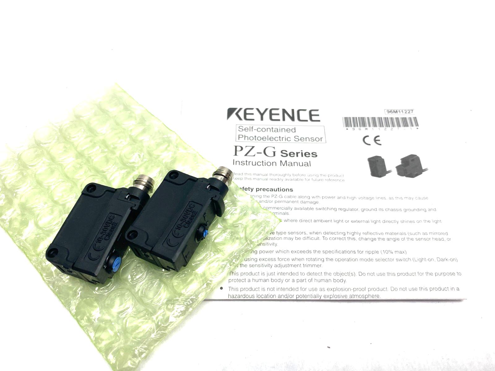 Keyence PZ-G51CP Square Transmissive Thrubeam Sensor Set, M8 Connector Type - Maverick Industrial Sales