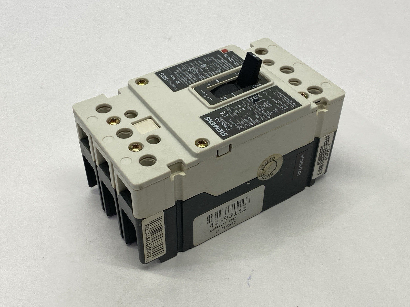 Siemens HEG3B030L Circuit Breaker Type HEG 30A 480Y/277V 3P - Maverick Industrial Sales