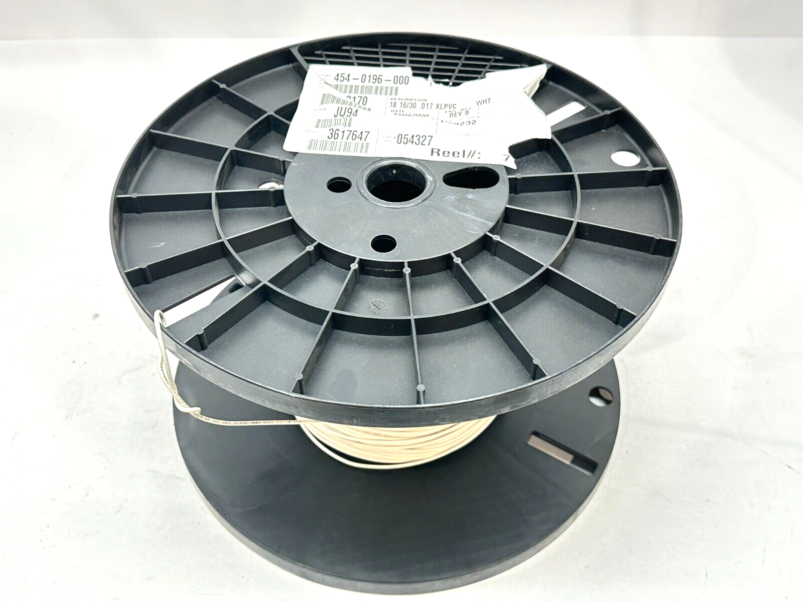 Judd Wire 454-0196-000 18AWG Style 1430 XLPVC 300V 3000ft Spool 540ft REMAINING - Maverick Industrial Sales