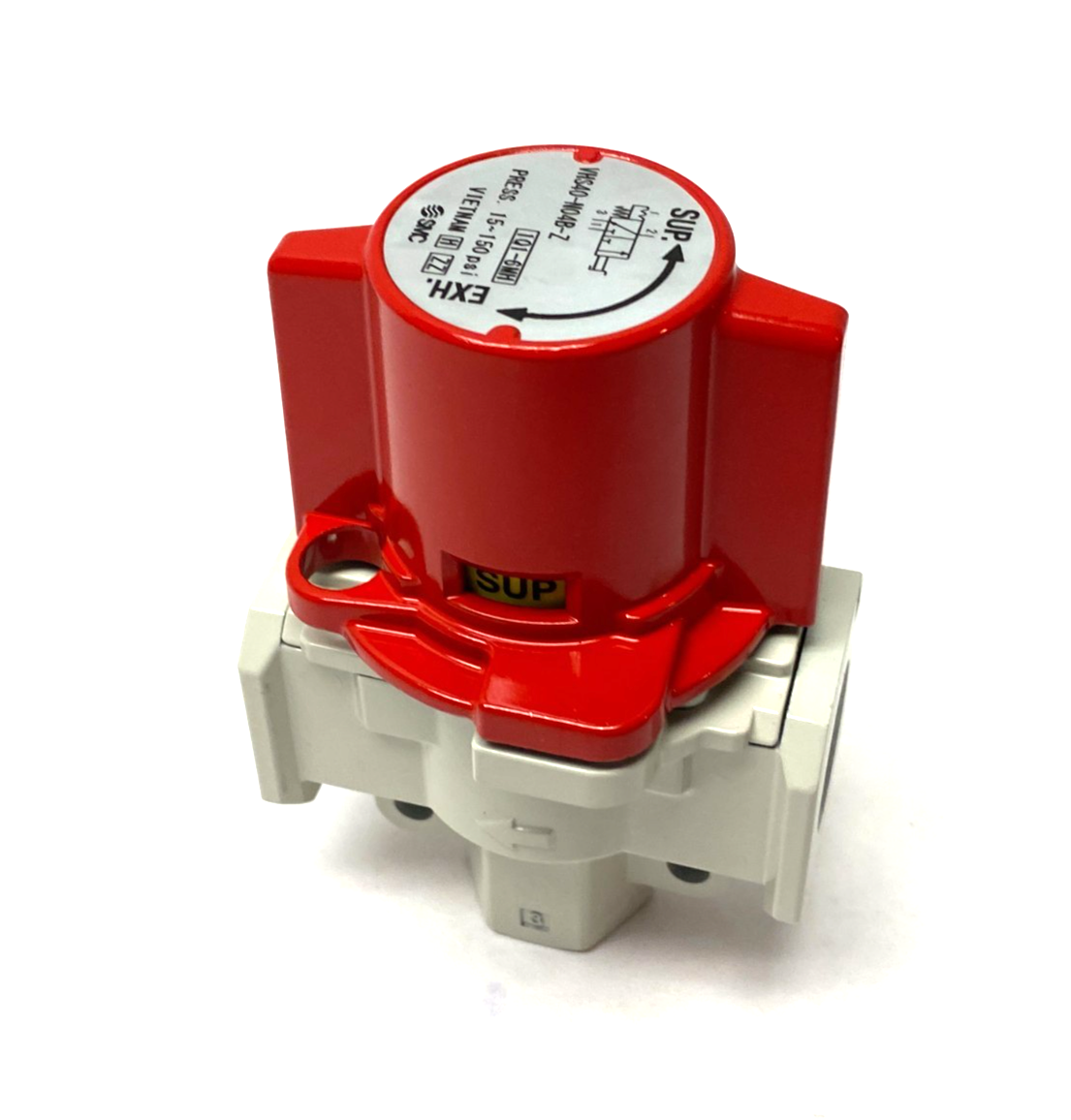 SMC VHS40-N04B-Z Manual Lockout Relief Valve, Single-Act, 3-Port - Maverick Industrial Sales