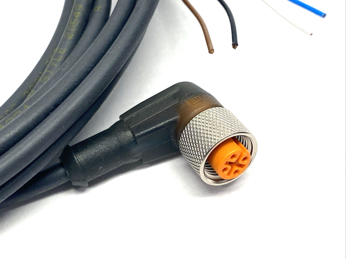 Lumberg RKWT 4-225/5 M Cordset, M12 Right Angle Female 4-Pin 5m - Maverick Industrial Sales