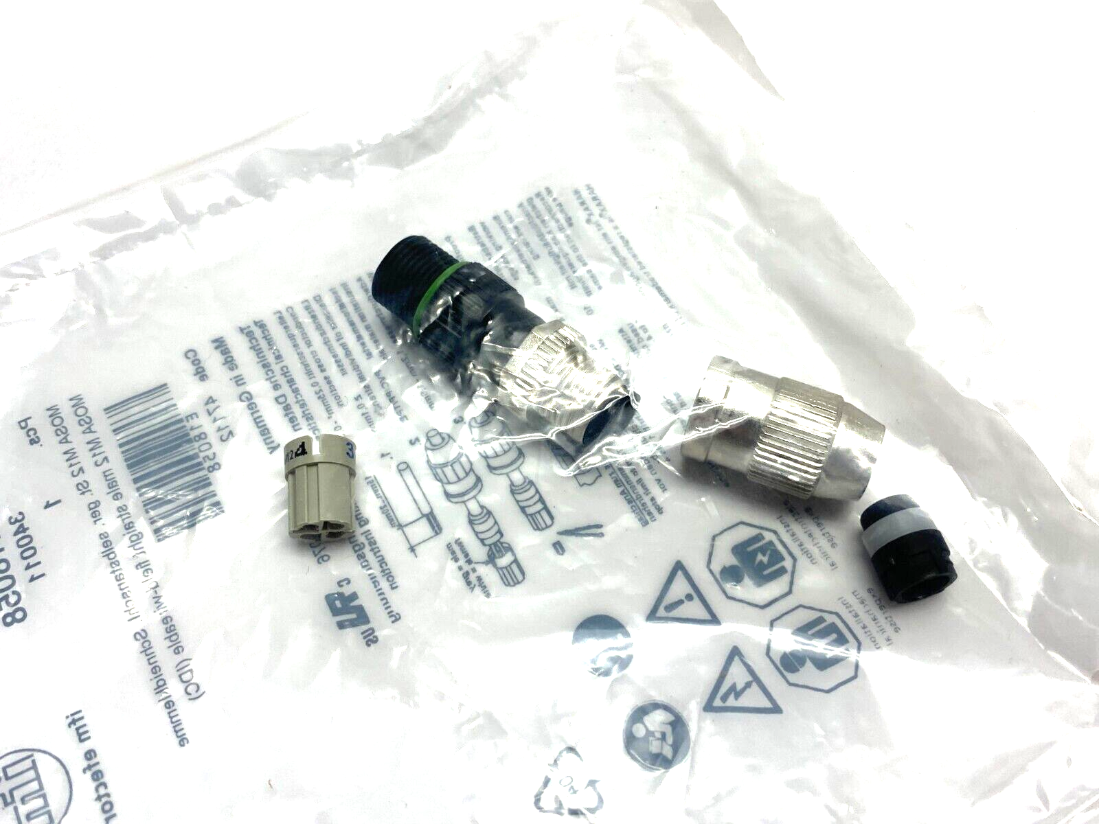 Ifm Efector E18058 Straight M12 Male Field Wireable Connector 4-Pin 340011 - Maverick Industrial Sales