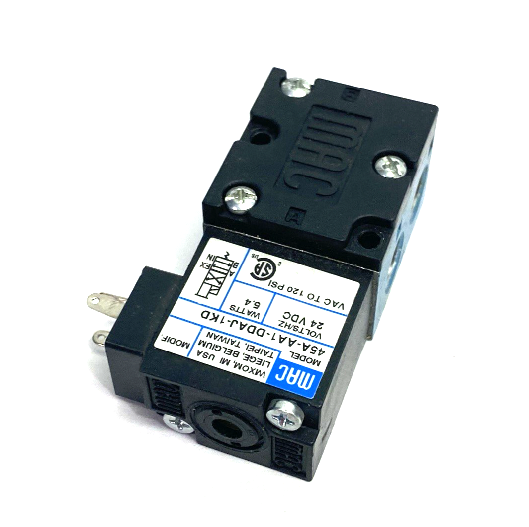 MAC Valves 45A-AA1-DDAJ-1KD Direct Acting Solenoid Valve 4/2-way 5.4W 24VDC - Maverick Industrial Sales