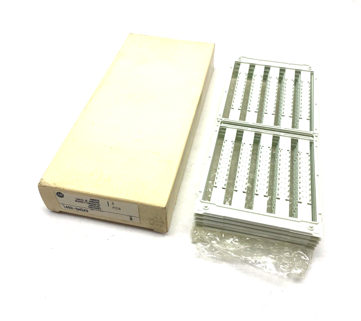Allen Bradley 1492-SM5X9 Ser. B Blank Terminal Marker Card White BOX OF 5 SHEETS - Maverick Industrial Sales